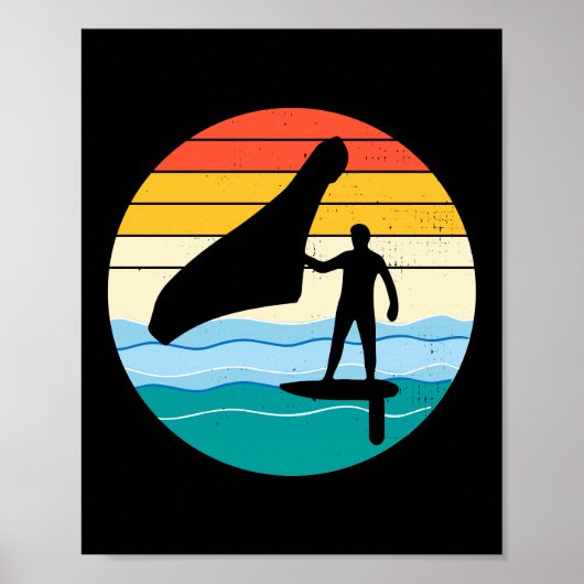 Wing Surf met stromend water Poster (Voorkant)