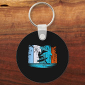 Wing Surf Wing Foil Wingsurfer Retro  Sleutelhanger (Voorkant)