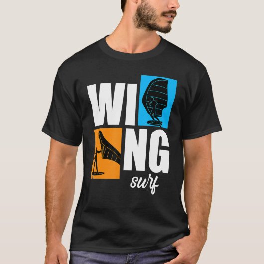 Wing Surf Wingfoil Wingsurf Retro T-shirt (Voorkant)