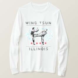 Wing Tsun Illinois - Horizontal Line White T-shirt