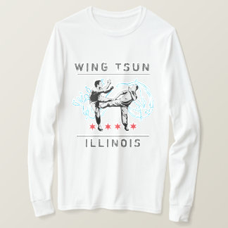 Wing Tsun Illinois - Horizontal Line White T-shirt