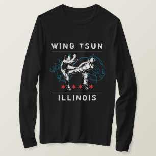 Wing Tsun Illinois - horizontale lijn T-shirt