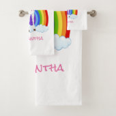 Wing Unicorn Party Rainbow Bad Handdoek (Insitu)