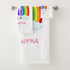 Wing Unicorn Party Rainbow Bad Handdoek