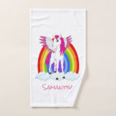 Wing Unicorn Party Rainbow Bad Handdoek (Handdoek)