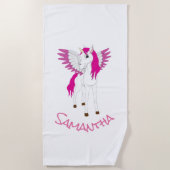 Wing Unicorn Party Rainbow Beach Towel Strandlaken (Voorkant)