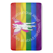 Wing Unicorn Party Rainbow Showgordijn Badmat (Voorkant Verticaal)