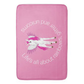 Wing Unicorn Party - roze douchetgordijn Badmat (Voorkant Verticaal)