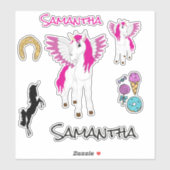 Wing Unicorn thema Sticker (Vel)
