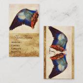 WING VAN EEN ROLLER OP ANTIEK PARCHMENTMonogram Visitekaartje (Voorkant / Achterkant)