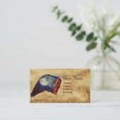 WING VAN EEN ROLLER OP ANTIEK PARCHMENTMonogram Visitekaartje (Staand voorkant)