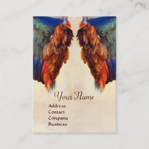 WING VAN EEN ROLLER OP ANTIEK PARCHMENTMonogram Visitekaartje