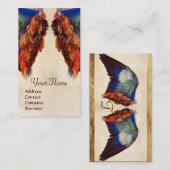 WING VAN EEN ROLLER OP ANTIEK PARCHMENTMonogram Visitekaartje (Voorkant / Achterkant)