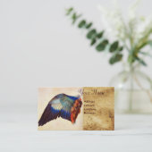 WING VAN EEN ROLLER OP ANTIEK PARCHMENTMonogram Visitekaartje (Staand voorkant)