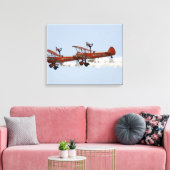 Wing Walkers aerobatic display team Canvas Afdruk (Insitu (Woonkamer))