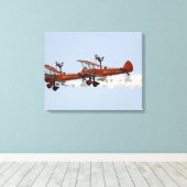 Wing Walkers aerobatic display team Canvas Afdruk (Insitu (Houten vloer))