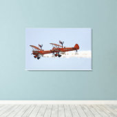Wing Walkers aerobatic display team Canvas Afdruk (Insitu (Houten vloer))