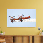 Wing Walkers aerobatic display team Canvas Afdruk (Insitu (Woonkamer))