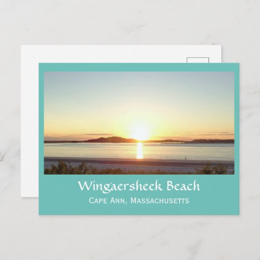 Wingaersheek Beach Sunset Briefkaart (Voorkant / Achterkant)