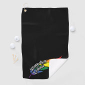 Wingaydium Lesbiosa – Grappige LGBTQ+ magische woo Golfhanddoek (Insitu)