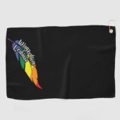 Wingaydium Lesbiosa – Grappige LGBTQ+ magische woo Golfhanddoek (Horizontaal)
