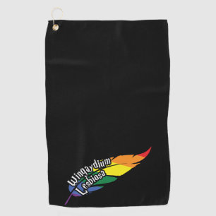 Wingaydium Lesbiosa – Grappige LGBTQ+ magische woo Golfhanddoek