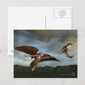 Winged achtervolgen briefkaart (Voorkant / Achterkant)