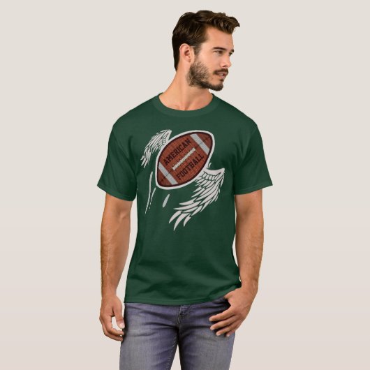 Winged Amerikaans Football T-Shirt (Voorkant volledig)