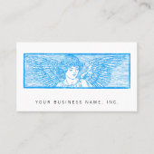 Winged Angel Ornament Letterpress Style Visitekaartje (Voorkant)
