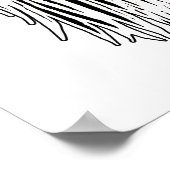 Winged Awareness Ribbon (Black) Poster (Hoek)