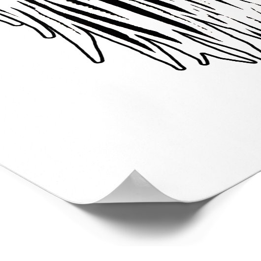 Winged Awareness Ribbon (Black) Poster (Hoek)