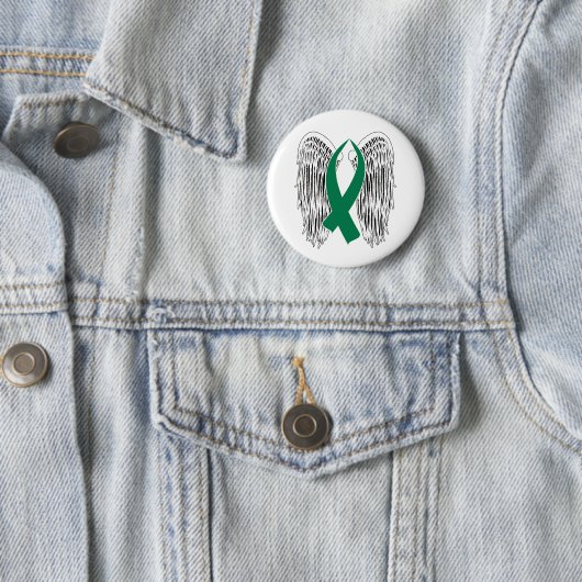 Winged Awareness Ribbon (Green) Ronde Button 5,7 Cm (In situ)