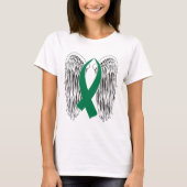 Winged Awareness Ribbon (Green) T-shirt (Voorkant)