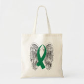 Winged Awareness Ribbon (Green) Tote Bag (Voorkant)