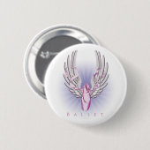 Winged ballet (Dance) Ronde Button 5,7 Cm (Voorkant /achterkant)