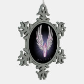 Winged ballet (Dance) Snowflake Pewter Kerstmis O Tin Sneeuwvlok Ornament (Links)