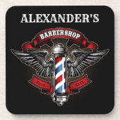 Winged Barber Pole Coaster Bier Onderzetter (Voorkant)