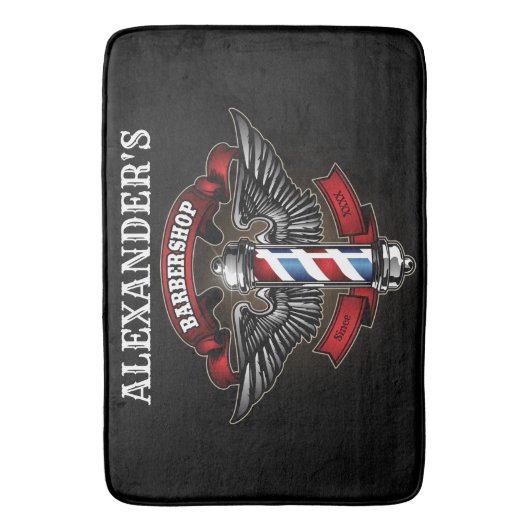 Winged Barber Pole personaliseren Badmat (Voorkant Verticaal)
