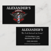 Winged Barber Pole personaliseren Visitekaartje (Voorkant / Achterkant)