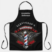 Winged Barber Pole Square Personalize Schort (Voorkant)