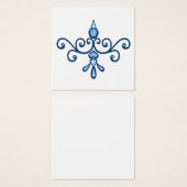 Winged Blauwe vogel van geluk moderne volkskunst Vierkante Visitekaartjes (Voorkant /achterkant)