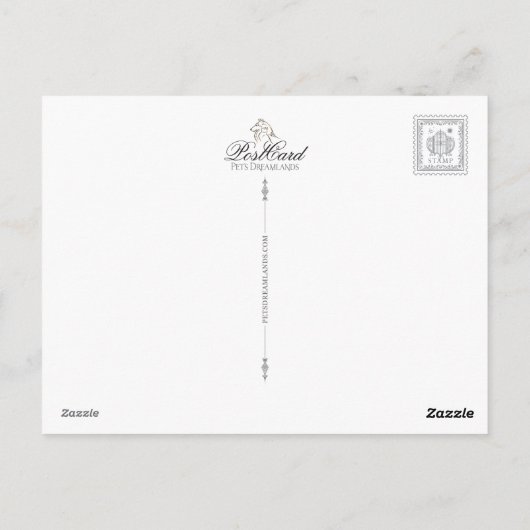 Winged Collie Angel in Dog's Heaven Briefkaart (Achterkant)