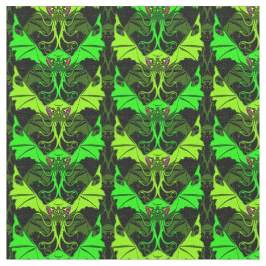 Winged Cthulhu Stof (Close Up)