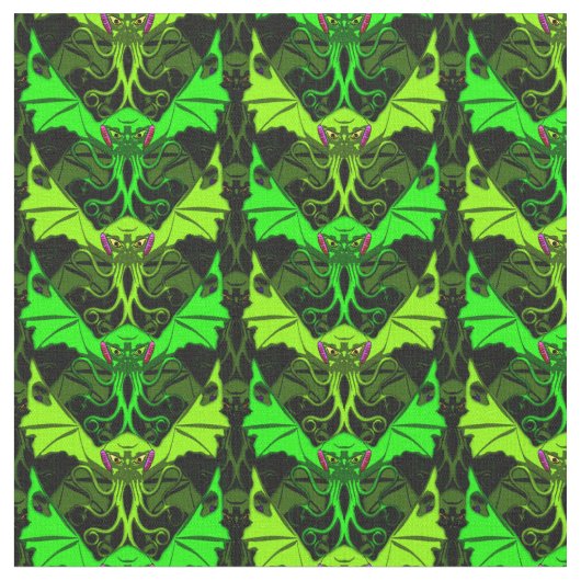 Winged Cthulhu Stof (Close Up)