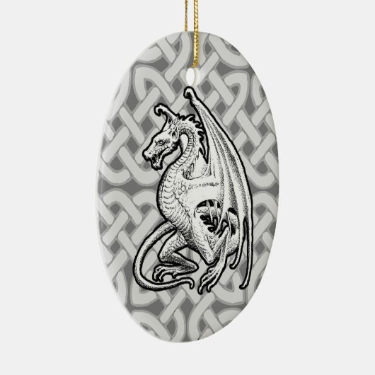 Winged Dragon Keramisch Ornament (Rechts)
