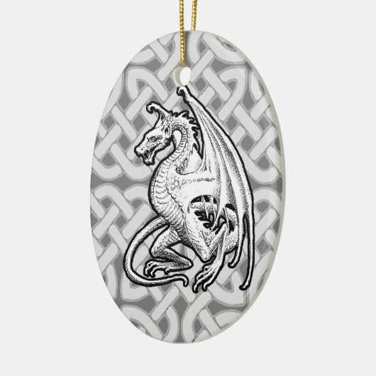 Winged Dragon Keramisch Ornament (Links)