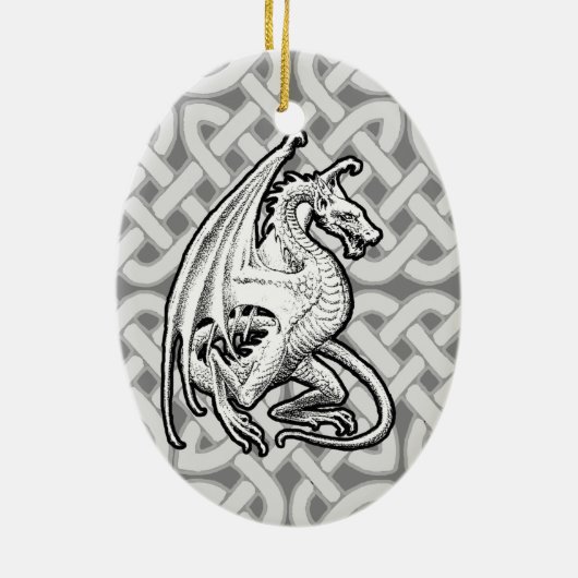 Winged Dragon Keramisch Ornament (Achterkant)