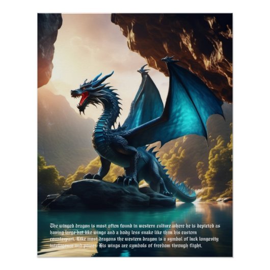 Winged Dragon Perfect Poster (Voorkant)