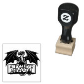 Winged dragon personaliseren rubberstempel (Gestempeld)