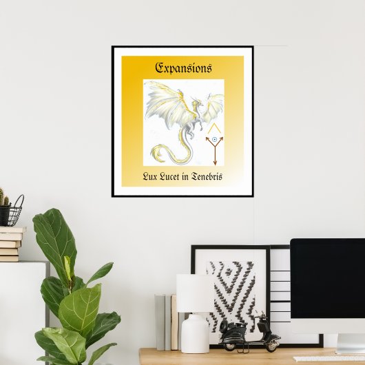 Winged dragon Poster (Thuiskantoor)